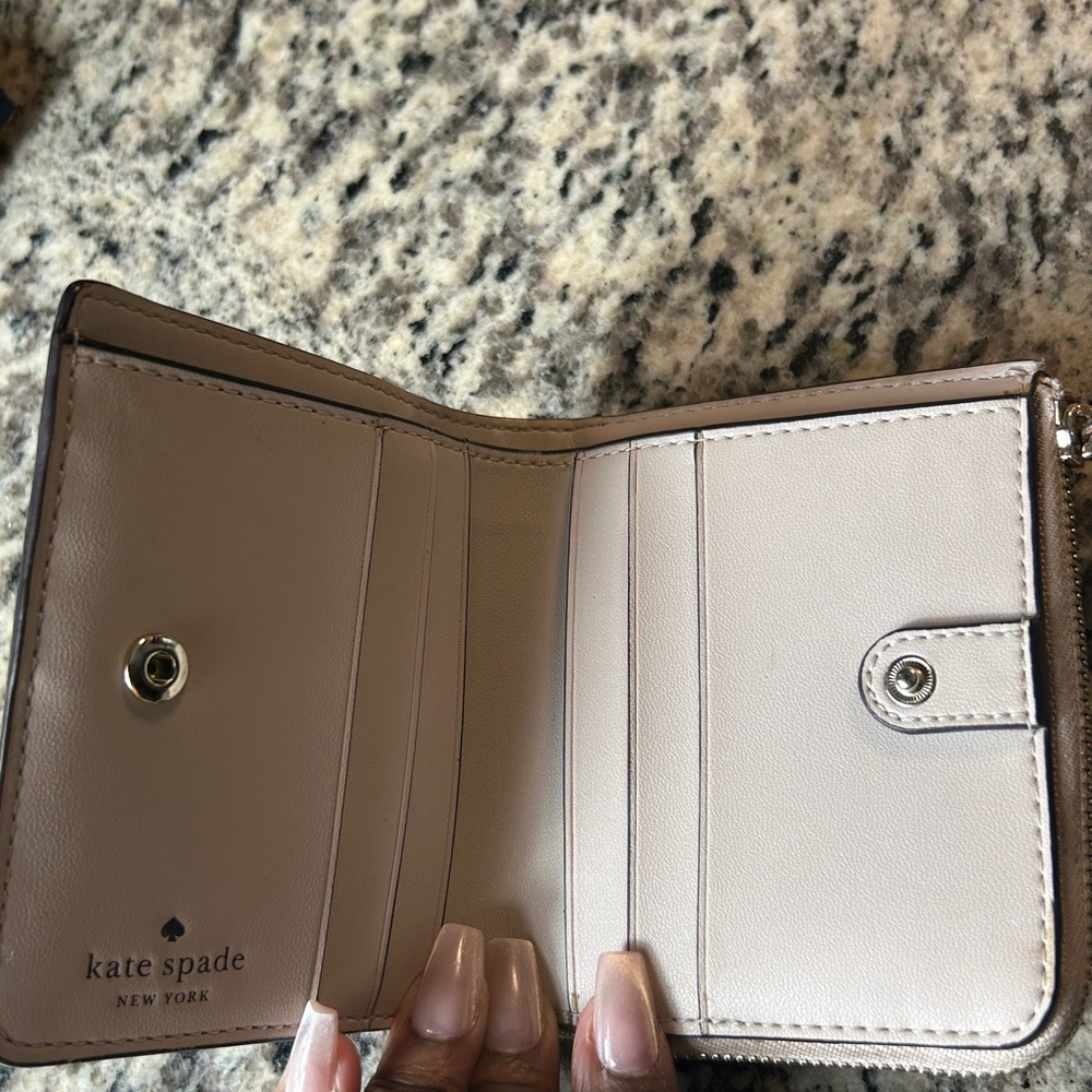 Kate Spade Gold Bid-fold Glitter Wallet - Picture 6 of 12